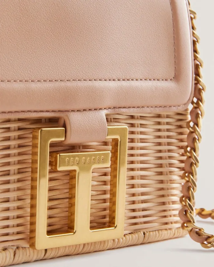 Women JAYLISA 8211 Top Handle Basket Cross Body Bag Camel Ted Baker Crossbody Bags