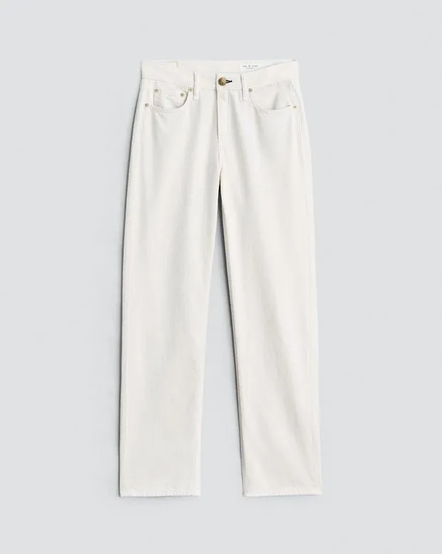 Women Jeans Rag and Bone Featherweight Baggy Dre Jean Featherweight Denim Ecru