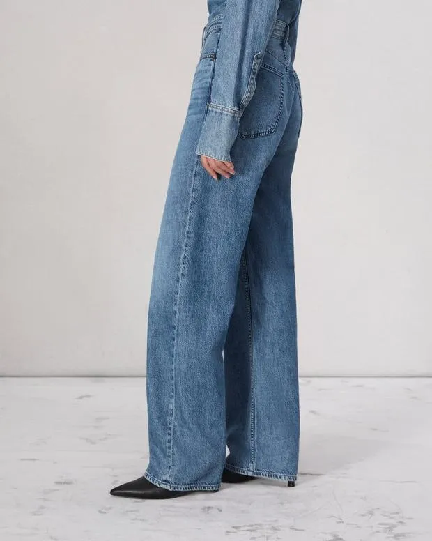 Women Jeans Rag and Bone Featherweight Logan WideLeg Jean Featherweight Denim River