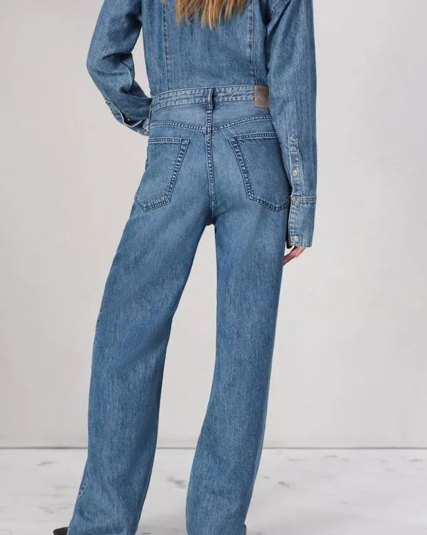 Women Jeans Rag and Bone Featherweight Logan WideLeg Jean Featherweight Denim River