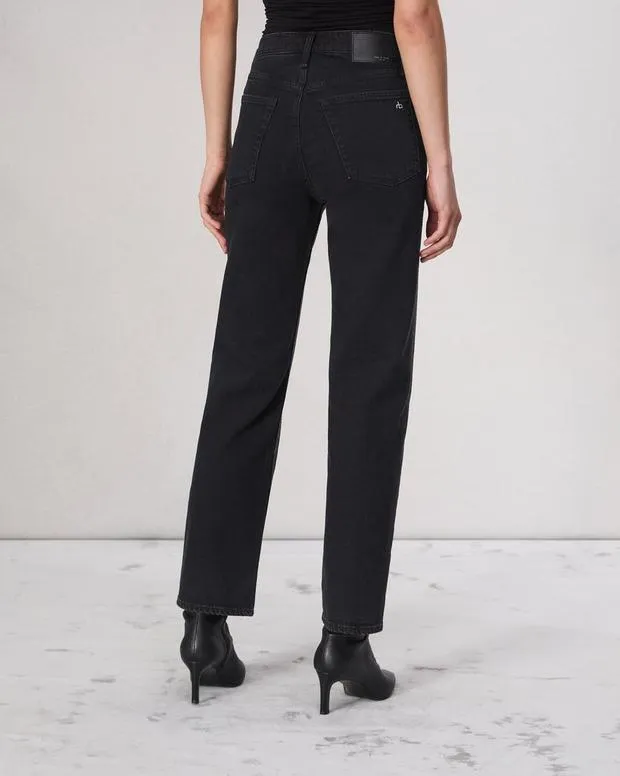 Women Jeans Rag and Bone Harlow Straight Jean Vintage Stretch Denim Sirin With Jewels