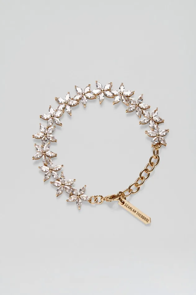 Women Jewelry Scanlan Theodore CRYSTAL FLOWER BRACELET LIGHTGOLDCRYSTAL Women Jewelry Scanlan Theodore CRYSTAL FLOWER BRACELET LIGHTGOLDCRYSTAL