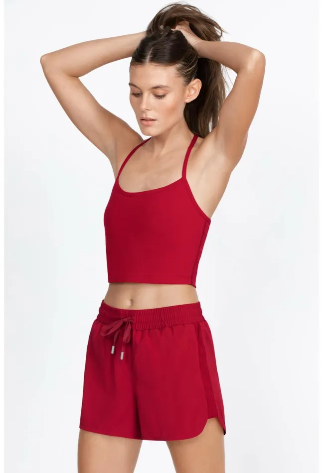 Women Johnny Was Bottoms Elements Waist Shorts Rio Red