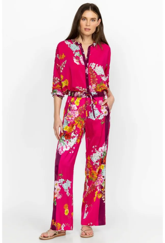 Women Johnny Was Bottoms Golden Bouquet Divine Pant Golden Bouquet