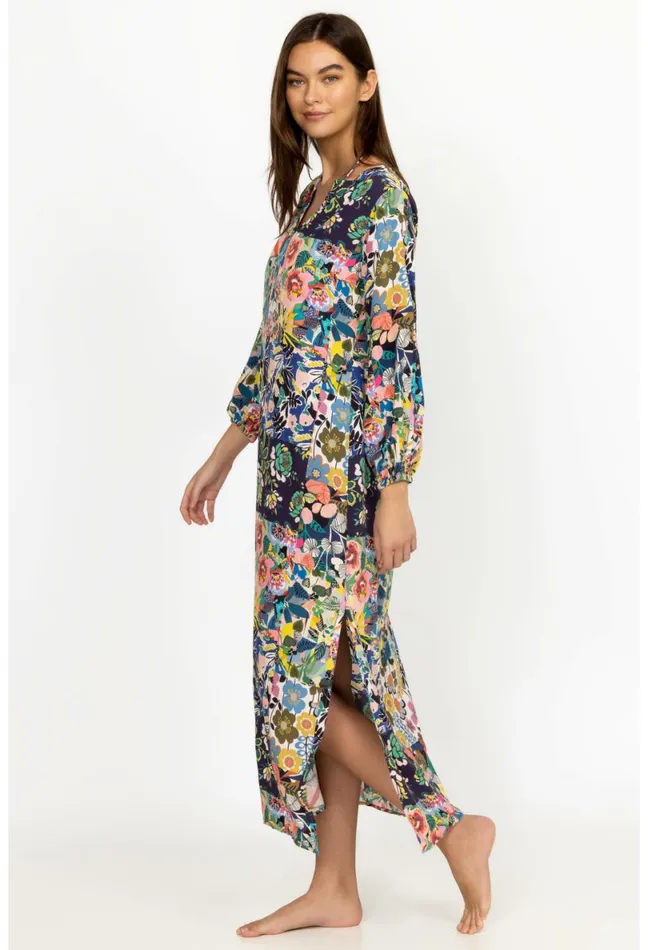 Women Johnny Was Cover Ups and Kimonos Layla Puff Sleeve Maxi CoverUp Layla