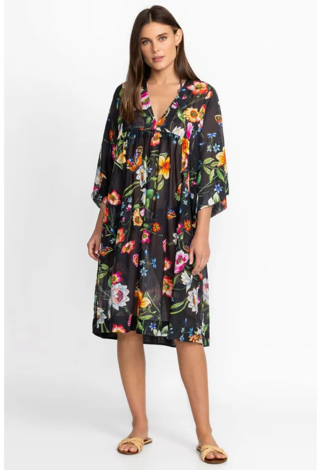 Women Johnny Was Cover Ups and Kimonos Ombre Garden Easy CoverUp Dress Ombre Garden