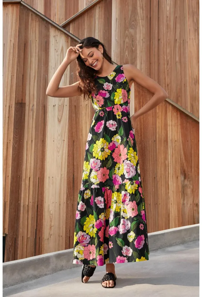 Women Johnny Was Dresses Cassia Maxi Dress Multi