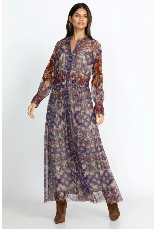 Women Johnny Was Dresses Kyler Mesh Dress Toyopa
