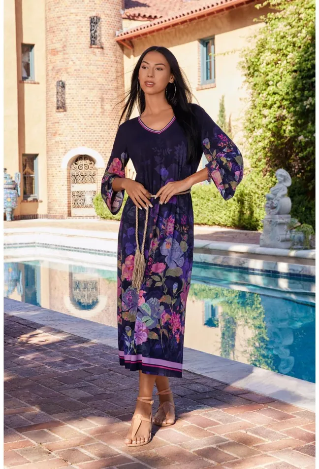 Women Johnny Was Dresses The Janie Favorite Kimono Sleeve Tee Dre Valeria