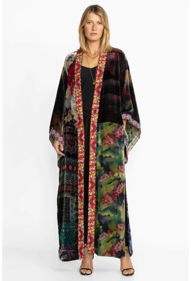 Women Johnny Was Kimonos One Of A Kind Velvet Kimono Black Multi