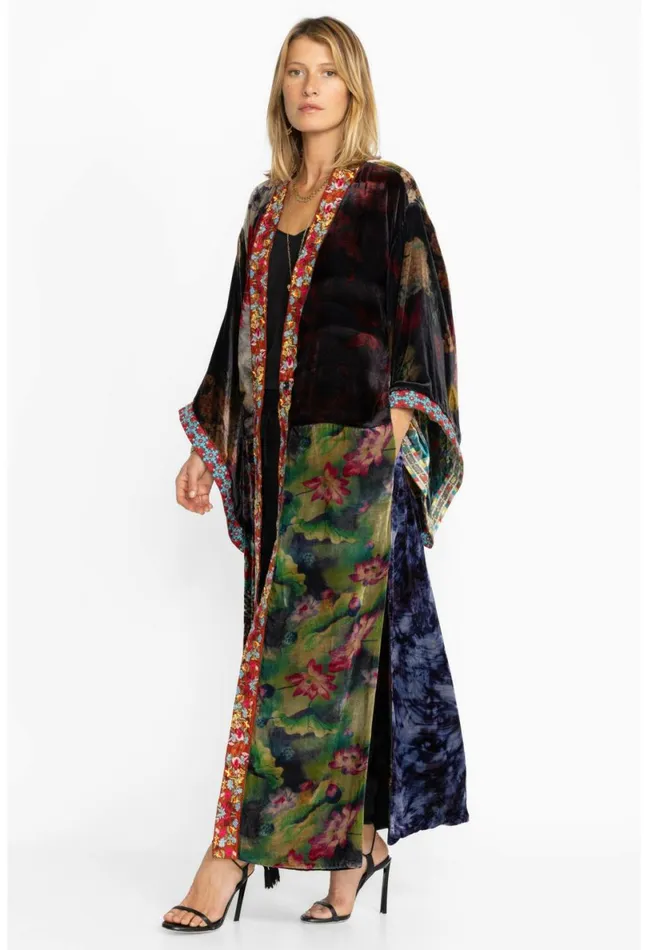 Women Johnny Was Kimonos One Of A Kind Velvet Kimono Black Multi