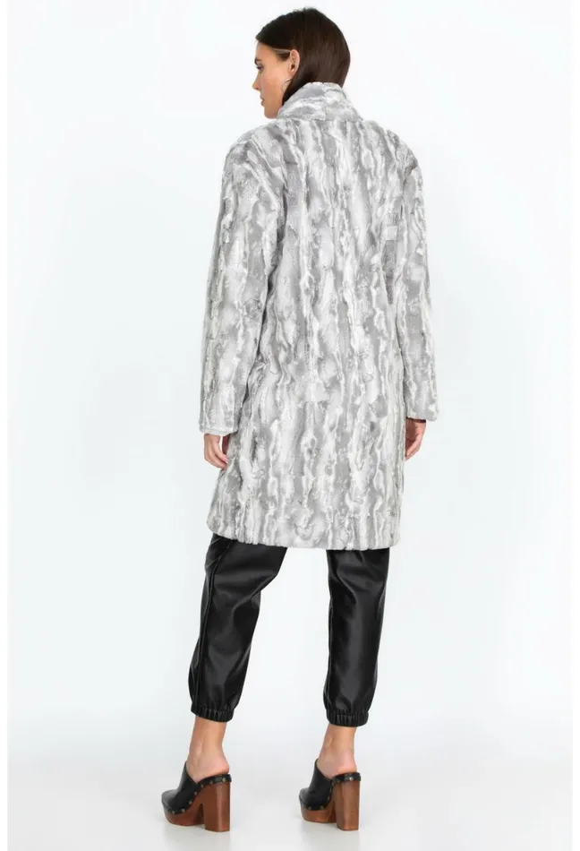 Women Johnny Was Outerwear Cloud Faux Fur Jacket Cloud