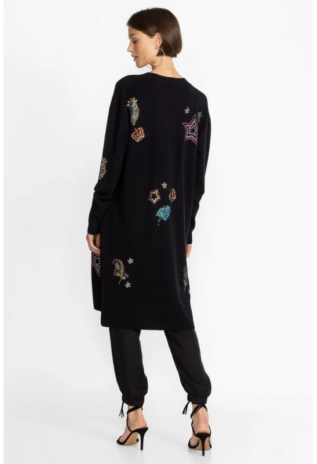 Women Johnny Was Outerwear Ladie Rhinestone Cardigan Black