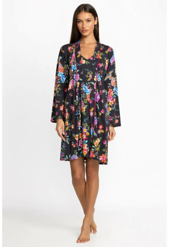 Women Johnny Was Sleepwear The Jonesy Sleep Robe Dreamer Noir