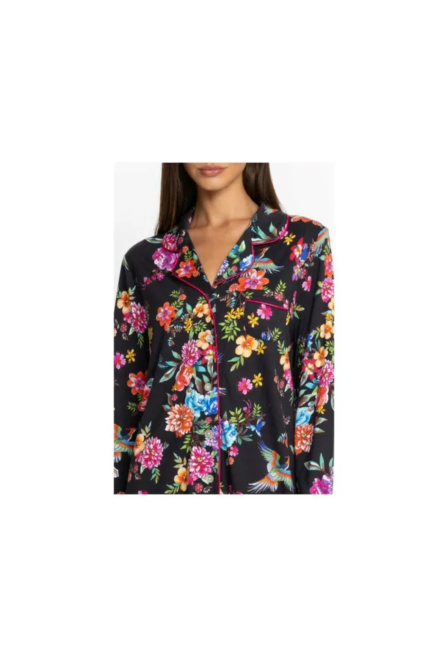 Women Johnny Was Sleepwear The Neena Long Sleeve Shirt Dreamer Noir