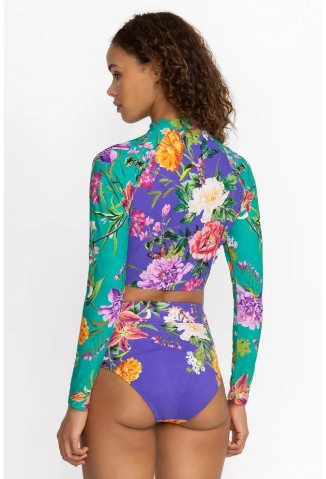 Women Johnny Was Swim and Resort Peacock Goza CrissCross Bikini Bottom Peacock Goza