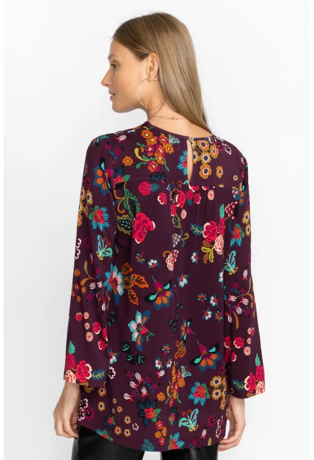 Women Johnny Was Tops Adrina High Neck Swing Tunic Adrina
