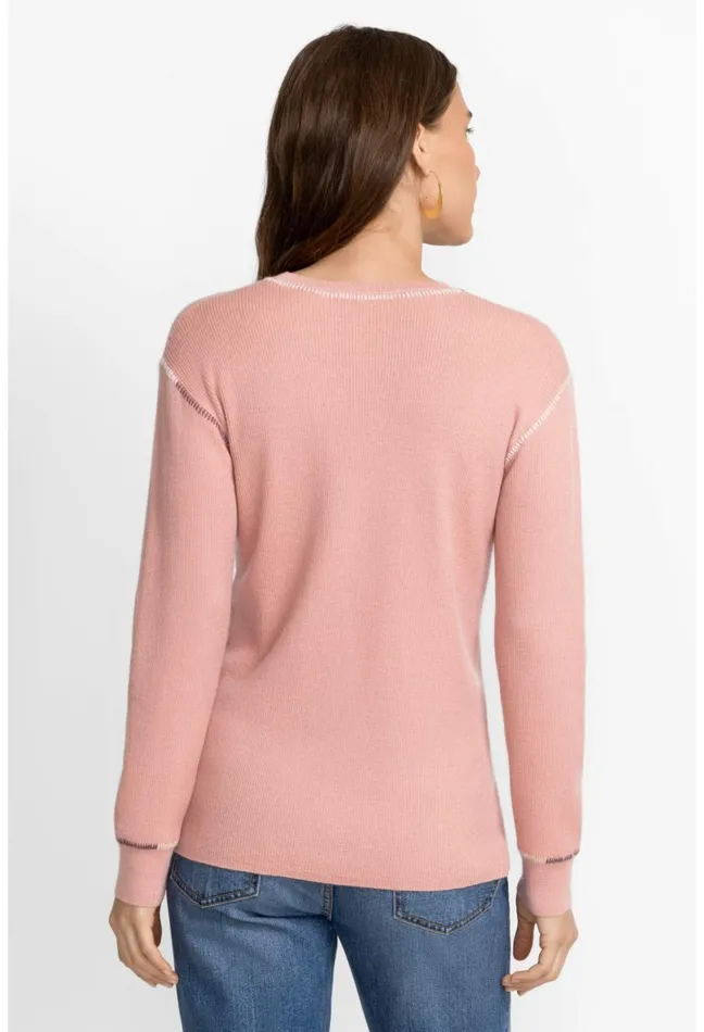 Women Johnny Was Tops Jj Pullover Light Rose