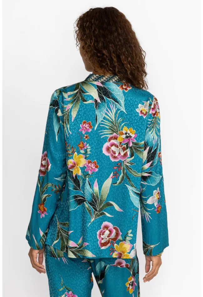 Women Johnny Was Tops Lagoon Belinda Button Up Lagoon