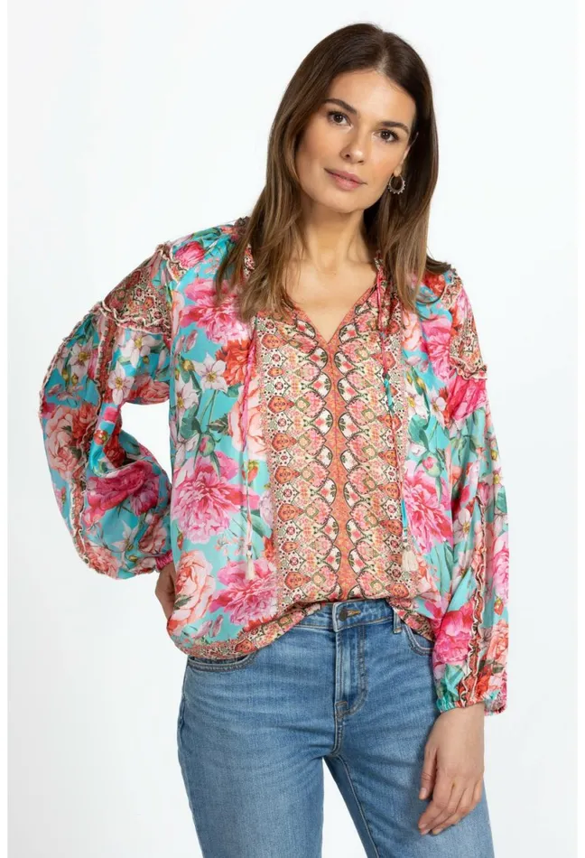 Women Johnny Was Tops Rose Narcisa Blouse Rose Narcisa