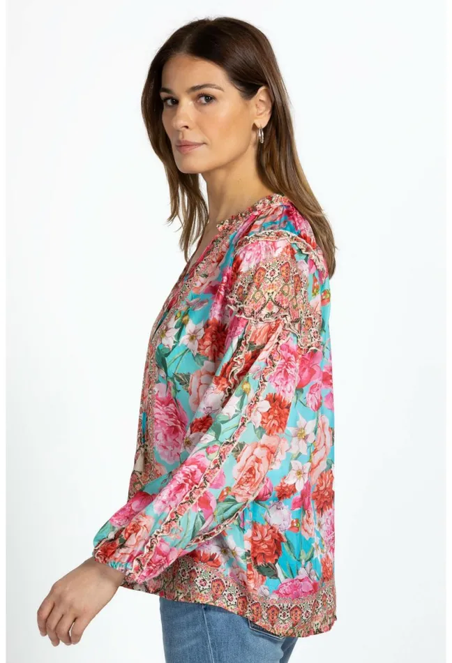 Women Johnny Was Tops Rose Narcisa Blouse Rose Narcisa