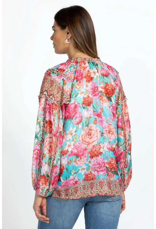 Women Johnny Was Tops Rose Narcisa Blouse Rose Narcisa