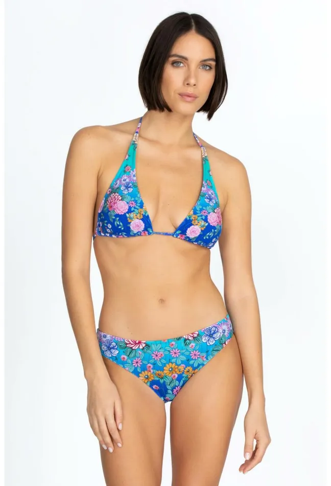 Women Johnny Was TwoPieces Rainbow Colorblast String Bikini Top Rainbow