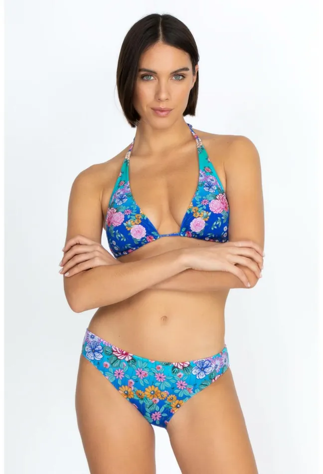 Women Johnny Was TwoPieces Rainbow Colorblast String Bikini Top Rainbow