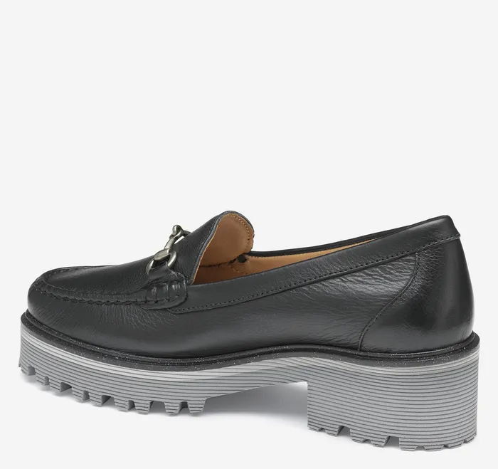 Women Johnston and Murphy Emmalynn Bit Loafer Black Calfskin Women8217s Shoes