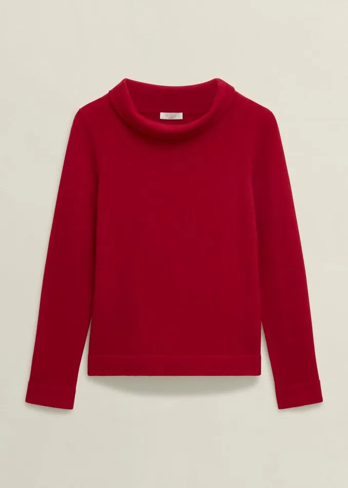 Women Jumpers and Cardigans Hobbs Audrey Wool Cashmere Jumper Pomegranate