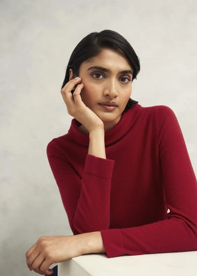 Women Jumpers and Cardigans Hobbs Audrey Wool Cashmere Jumper Pomegranate