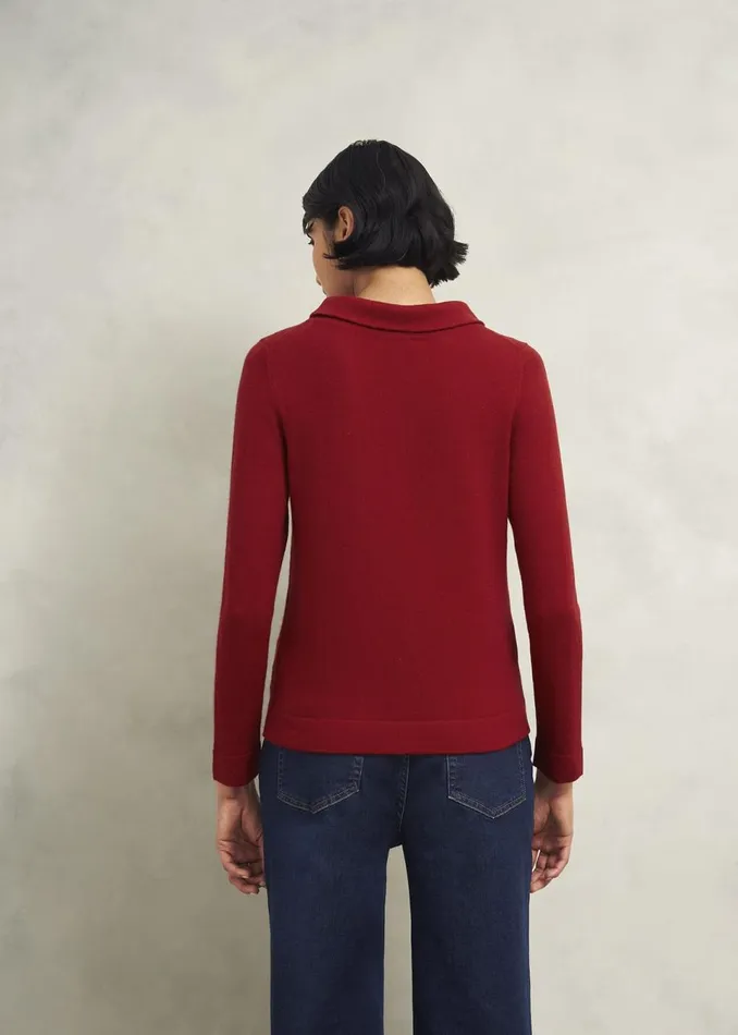 Women Jumpers and Cardigans Hobbs Audrey Wool Cashmere Jumper Pomegranate