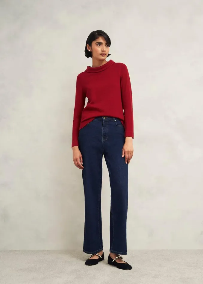 Women Jumpers and Cardigans Hobbs Audrey Wool Cashmere Jumper Pomegranate