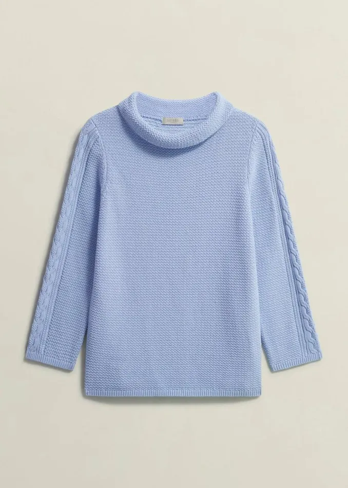 Women Jumpers and Cardigans Hobbs Camilla Cotton Jumper Muscari Blue