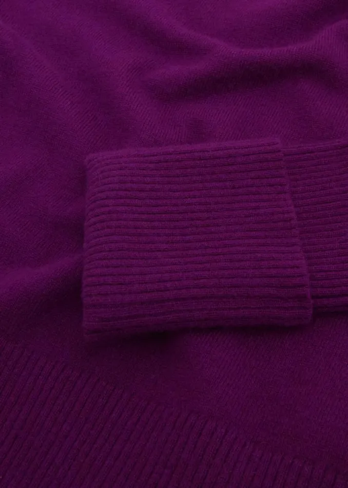 Women Jumpers and Cardigans Hobbs Darla Jumper With Cashmere Vibrant Purple