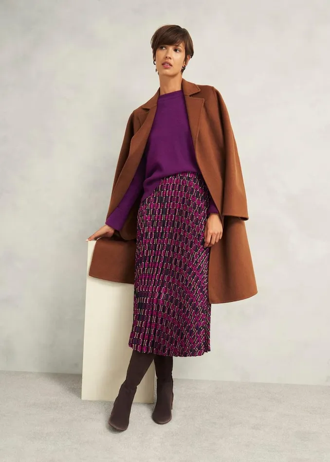 Women Jumpers and Cardigans Hobbs Darla Jumper With Cashmere Vibrant Purple