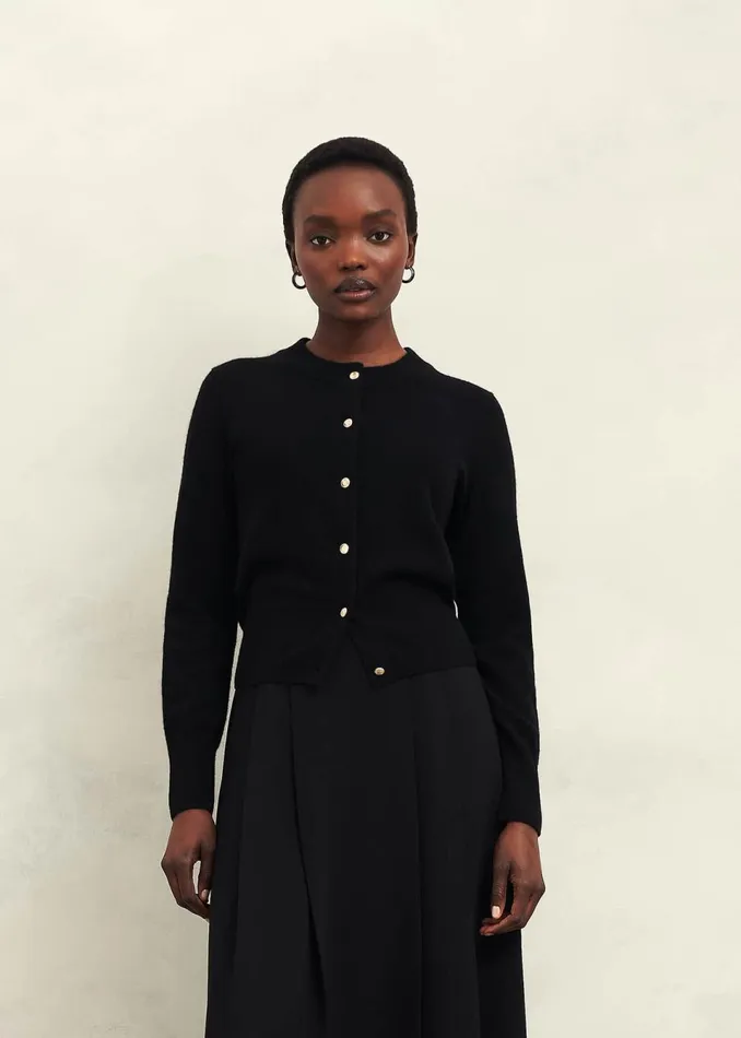 Women Jumpers and Cardigans Hobbs Monica Cashmere Cardigan Hobbs Black