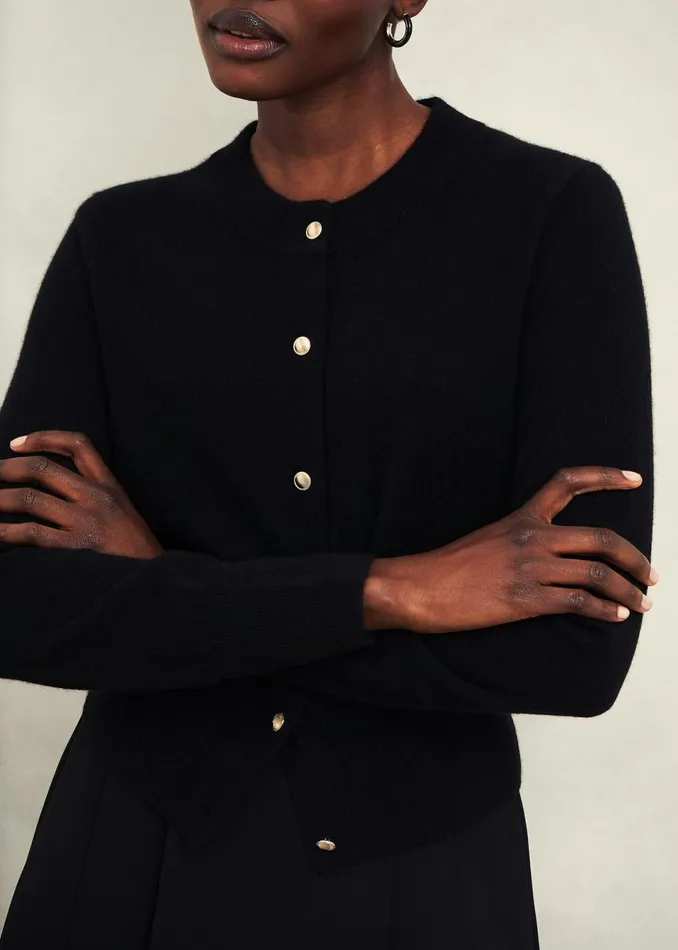 Women Jumpers and Cardigans Hobbs Monica Cashmere Cardigan Hobbs Black
