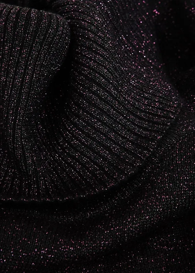 Women Jumpers and Cardigans Hobbs Olive Sparkle Roll Neck Jumper Black Red