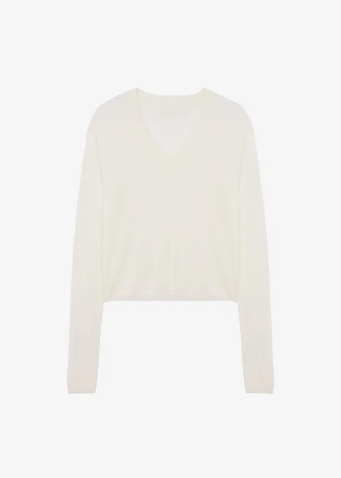 Women Juro VNeck Knit 8211 Cream The Frankie Shop Knitwear