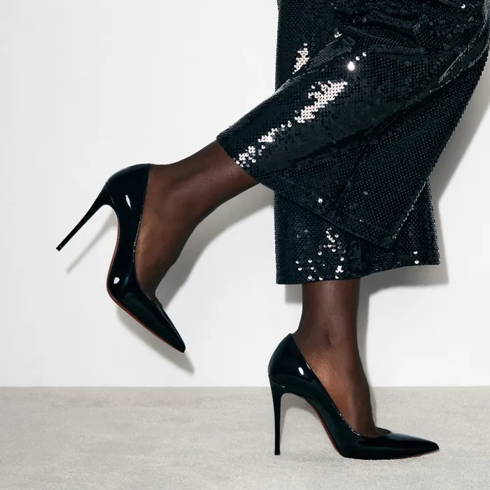 Women Kate 100 Mm Pumps 8211 Patent Calf Leather 8211 Black Christian Louboutin Pumps