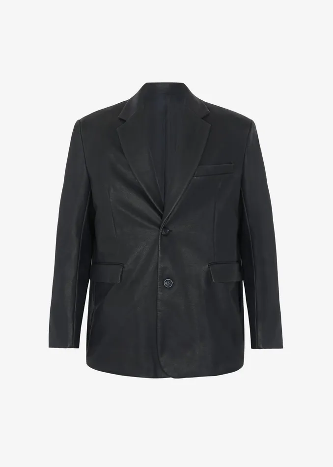 Women Kelso Faux Leather Blazer 8211 Black The Frankie Shop Outerwear