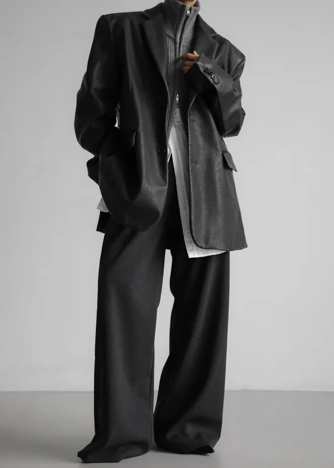 Women Kelso Faux Leather Blazer 8211 Black The Frankie Shop Outerwear