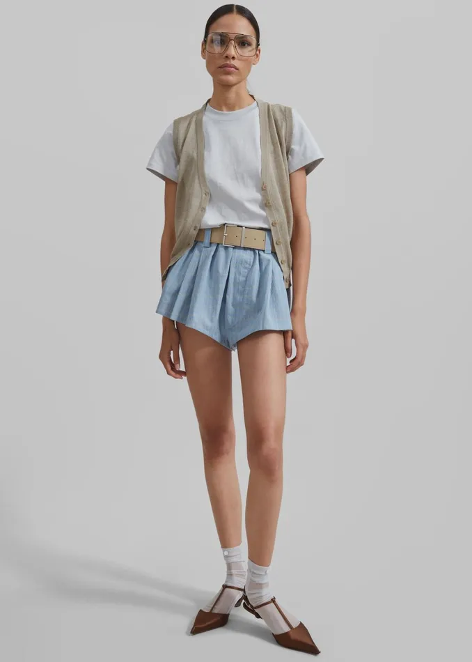 Women Kenz Baby Tee 8211 Grey The Frankie Shop Tops