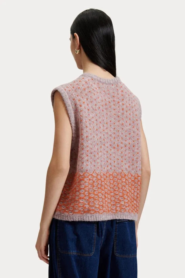 Women Knits Rachel Comey Kiuru Vest Lavender Multi Women Knits Rachel Comey Kiuru Vest Lavender Multi