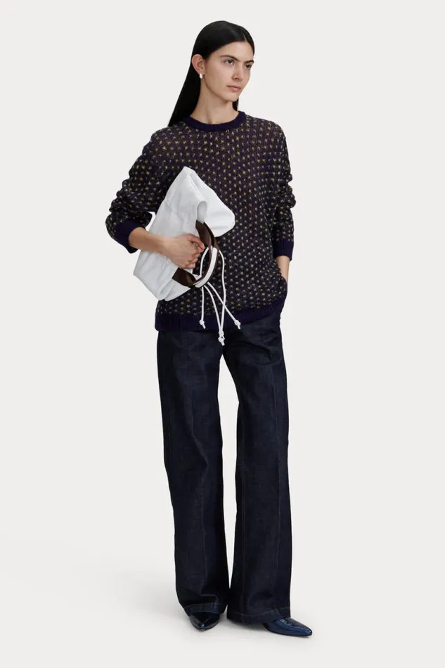 Women Knits Rachel Comey Lokki Sweater Navy Multi