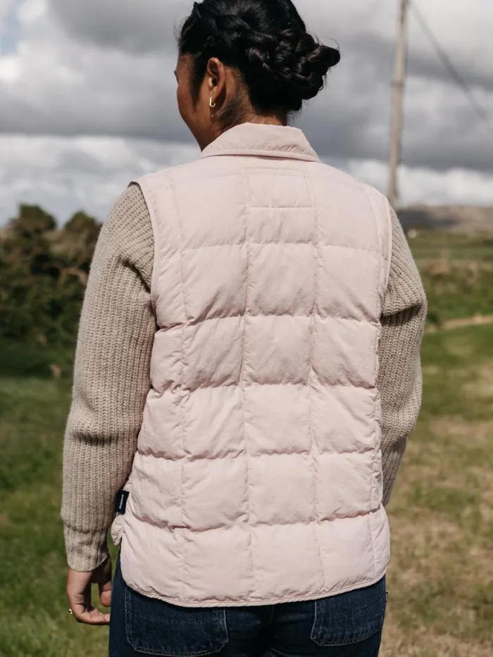 Women Lapwing Insulated Gilet Pink Smoke Finisterre Jackets Coats and Gilets