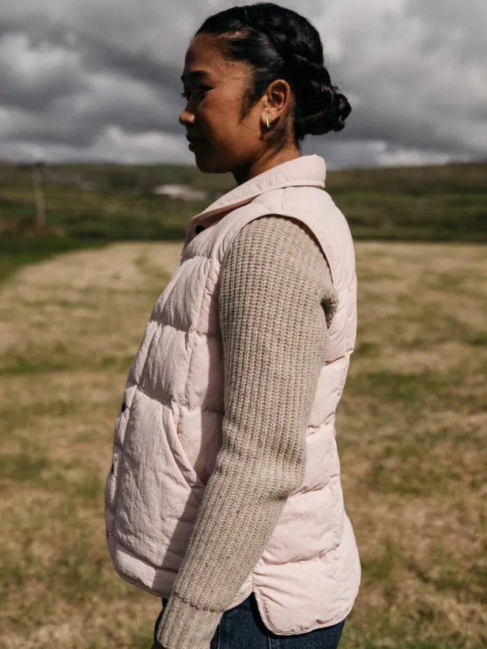 Women Lapwing Insulated Gilet Pink Smoke Finisterre Jackets Coats and Gilets
