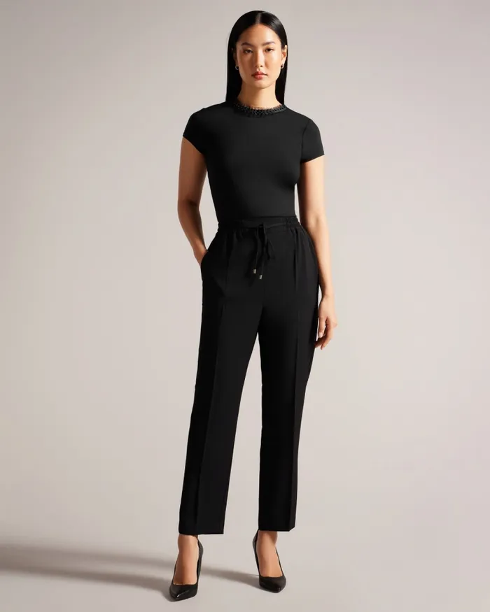 Women LAURAI 8211 Straight Leg Ankle Grazer Joggers Black Ted Baker Trousers and Shorts Women LAURAI 8211 Straight Leg Ankle Grazer Joggers Black Ted Baker Trousers and Shorts
