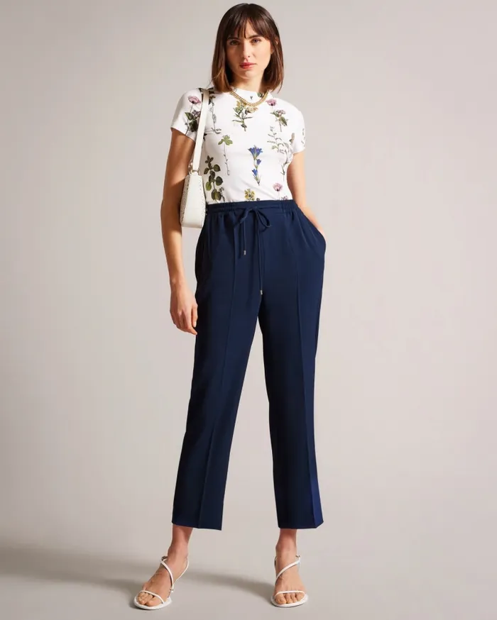 Women LAURAI 8211 Straight Leg Ankle Grazer Joggers Navy Ted Baker Trousers and Shorts Women LAURAI 8211 Straight Leg Ankle Grazer Joggers Navy Ted Baker Trousers and Shorts